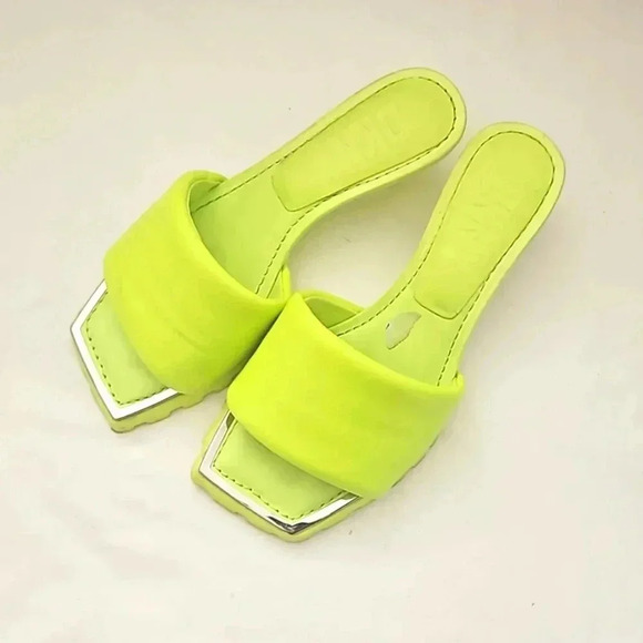 DKNY Women's CAI-Mid, Open Toe Fashion Pump Heel Sandal  Heeled Green Sz 6.5 US - Picture 2 of 6